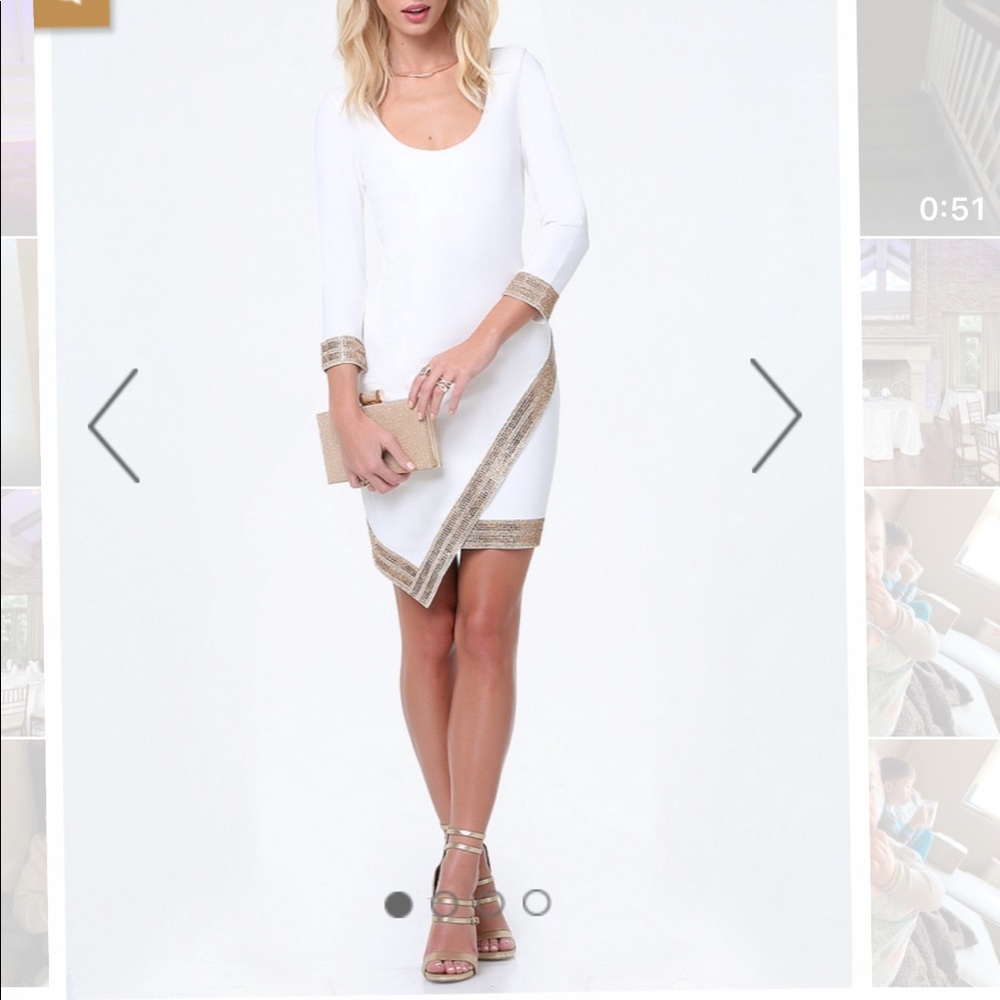 Bebe Dress, White size small